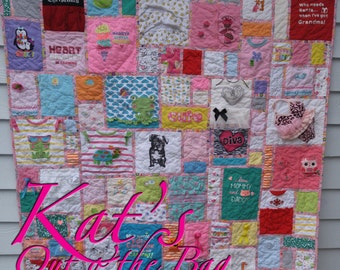 Memory Quilt | Baby Clothes Memory Quilt | Keepsake Quilt | First Year Clothes Quilt | Custom Made to Order