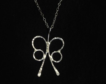 Silver Butterfly Cutout Necklace