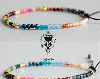 7 Chakra bracelet, reiki bracelet, chakra bracelet, agate bracelet, yoga bracelet, meditation bracelet, healing bracelet, lucky bracelet