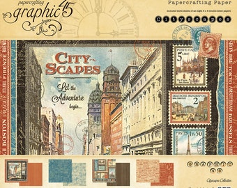 Graphic 45 Cityscapes 8x8 Paper Pad, SC007612