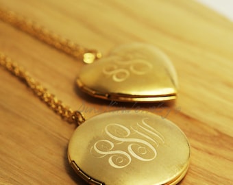 New Personalized Locket Monogram Pendant Necklace Photo Box Jewelry 18K Gold Plating Special day Birthday Gift