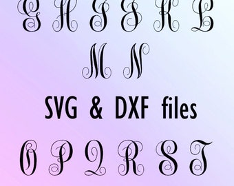 Download Interlocking Vine Monogram Font SVG DXF Files Alphabet font