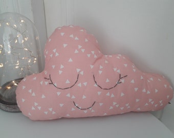 Cloud of cotton and kapok pillow, pink girl, kids decor, birthday gift, original pillow