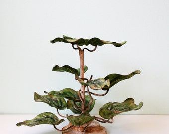 Green Plant Antique Metal, 30's, vintage