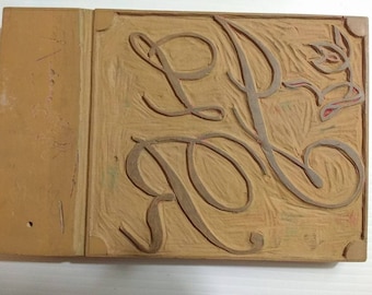 Engraved Linoleum Block for Printing