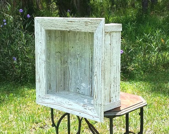 Wedding Bouquet Shadow Box Rustic Frame Wedding Keepsake Box Glass Door Rustic Beach Cottage Chic Home Decor