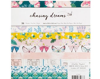 ON SALE Crate Paper Chasing Dreams 12x12 Paper Pad, 48 sheets