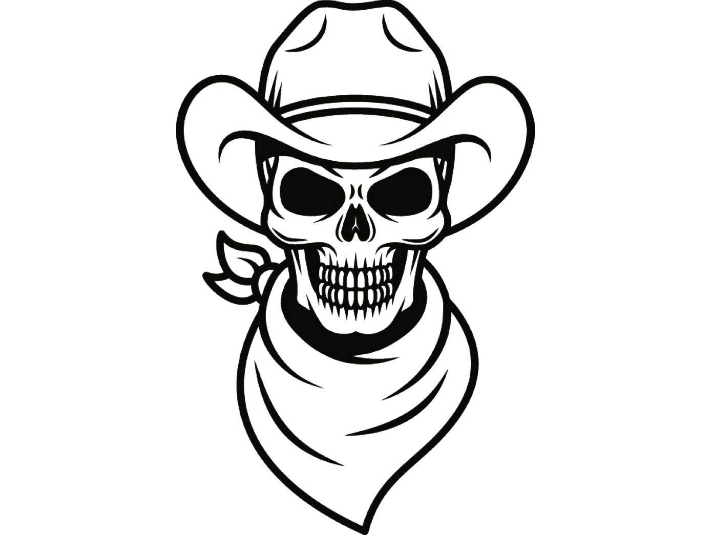 Download Cowboy Skull 9 Skull Scarf Hat Country Western Herder Rodeo