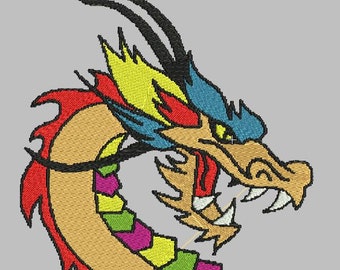 DRAGON EMBROIDERY FILE in 3 sizes