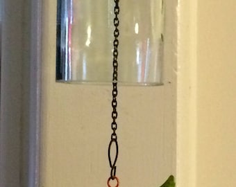Owl Wine Bottle Wind Chime