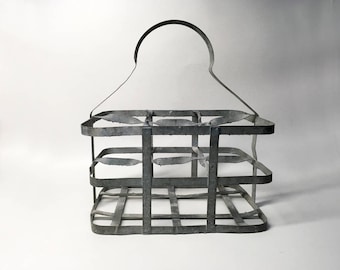 French Vintage Bottle Carrier for 6 Bottles