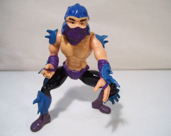 Vintage Teenage Mutant Ninja Turtles Shredder Action Figure, 1988 Playmates, TMNT