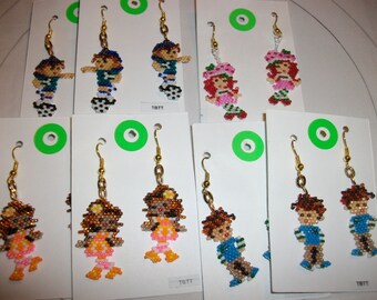 Orange Blossom Strawberry Shortcake Huckleberry Pie Soccer Boy Earrings Keep