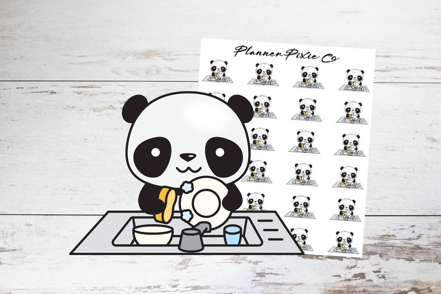 Panda Planner Stickers // Wash Dishes // Housework // Chores