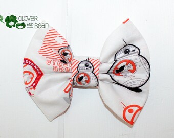 BB-8 Bow - Star Wars: A Force Awakens Bow - Star Wars Hair Bow - Star Wars Bow Tie - BB-8 Clip - Star Wars Clip - Comic Con - Wonder Con