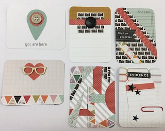 Handmade project life or pocket scrapbooking cards