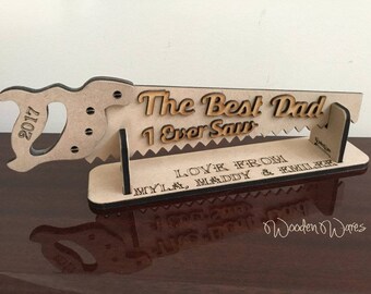 Aussie Best Dad or Poppy with up to 6 Engraved Names - FATHERS DAY - MDF - Made in Brisbane Australia - AfterPay Available