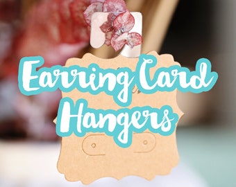 Earring Card Hangers, Hanging Card Adapters, Jewelry Display Hanger, Peg Hole Tab, Peel and Stick Self Adhesive Plastic Hook