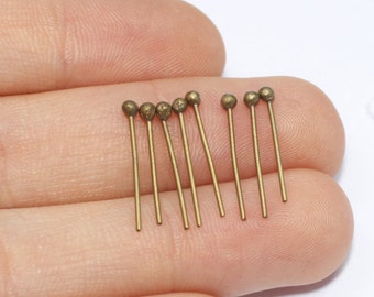 15mm Ball Pin, Bronze Ball Point Pin, 23Ga, Bronze Ball Head Pins, sku/BDT4
