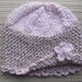 Knitting Pattern #100 Spring Hat with a Flower for a Girl 3-6 Months, 3-6 Years