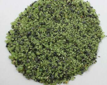 Crushed Peridot 4oz - approx 2mm - 4mm Gemstone No Holes