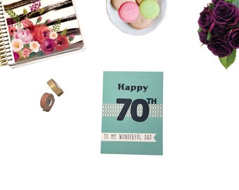 Dad Happy 70th Birthday Card