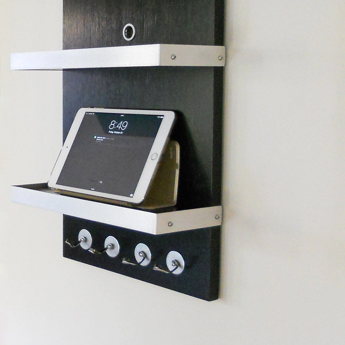 CHARGING STATION For Him Black Modern Wall Mount iPad