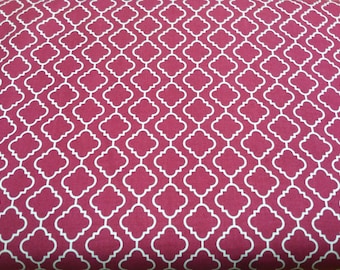 Cotton Fabric with " In the Beginning" print, magenta