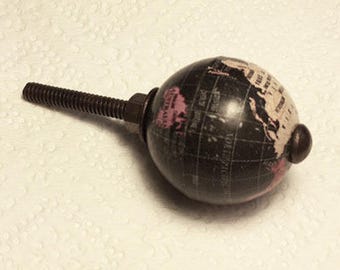 World Map Globe Drawer or Cabinet Knob or Pull