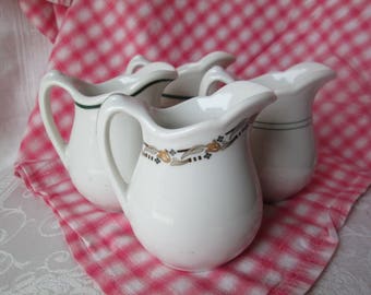 Vintage Syracuse China Creamers, Set of 4 Individual Restaurant Ware China Creamers