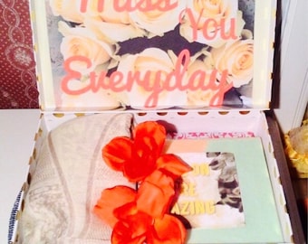 I Miss You YouAreBeautifulBox. Long Distance Girlfriend Gift. Curated GiftBox. Care Package. Long Distance Relationship. Friend Gift.