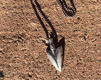 Vintage arrowhead sterling silver necklace