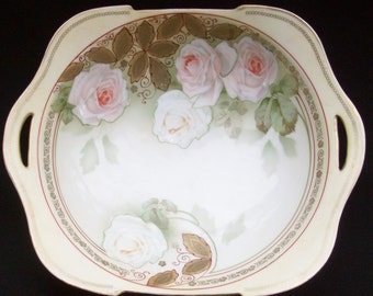 Large Vintage 1940's RS Germany Porcelain Serving Bowl - China Bowl - RS Prussia Related - Free Shipping