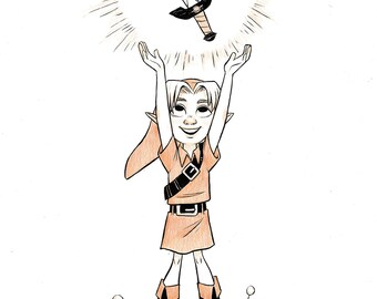 Found- Original Ink Drawing