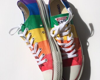 Rainbow Gay Pride Custom Converse Shoes