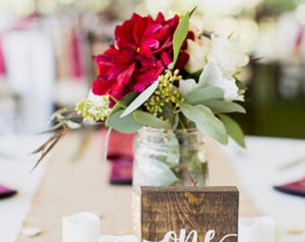 Wooden Table Numbers, Wedding Decor, Table Numbers, Wedding Table Numbers, Table Decor, Rustic Table Numbers, Wedding Reception Decor
