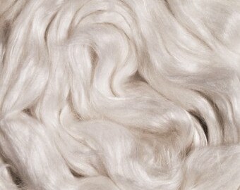 RawCo. 50/50 Merino Cultivated Silk Blend Luxurious Combed Top Roving