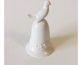 Vintage 1980's Avon Tapestry Collection White Dove Bell