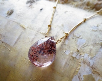Moss Amethyst Necklace, February Birthstone, Super seven, Gemstone, healing stone, spiritual, meditative, energy, Otis B, melody stone