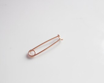 Safety Pin Brooch in Rose Gold Safety Pin Solidarity Movement Brooch in Pink Gold