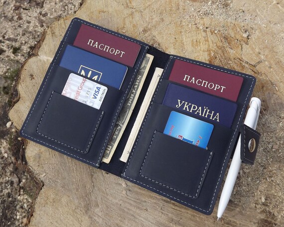 Leather family passport holder Leather Family Passport Cover