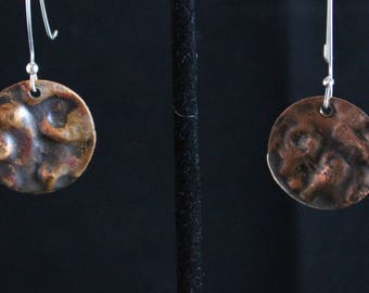 Hammered Copper Earrings (041917-030)
