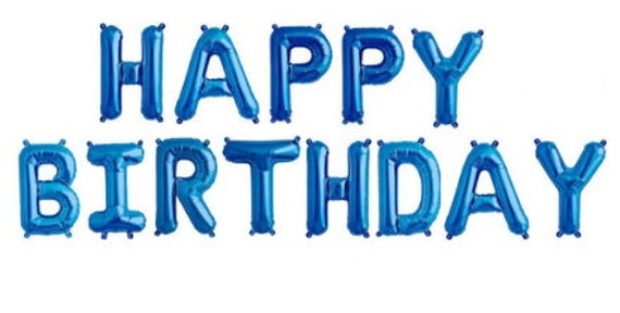 16 happy birthday balloons balloon kit birthday party happy birthday blue