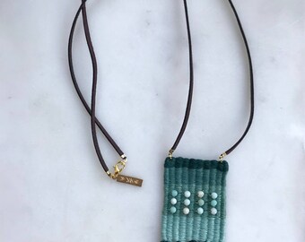 Woven Necklace | Pendant Necklace | Mini Weave | Boho Jewelry