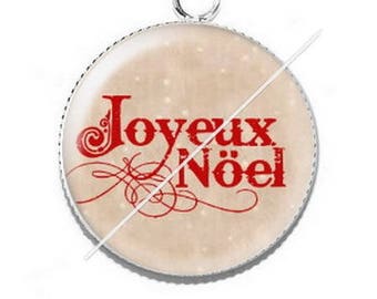 Pendant cabochon resin Merry Christmas happy holidays 26