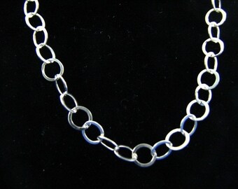 6mm Flat Cable Chain in Bulk 4 Feet Sterling Silver