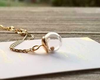 Mustard seed necklace in gold by Boomdyada, Mother's Day gifts, Faith Necklace, Mustard Seed Charm, Inspirational Jewelry, Baptism