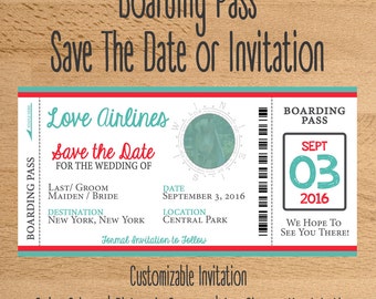 Boarding Pass Invitation