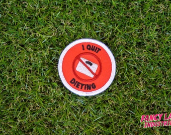I Quit Dieting - Girth Guides patch for fat activists, Riots Not Diets, Fat Activism, Fat Acceptance, Fat Liberation, Body Positive
