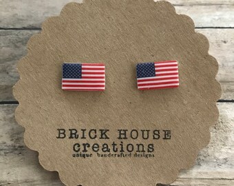 USA Flag earrings